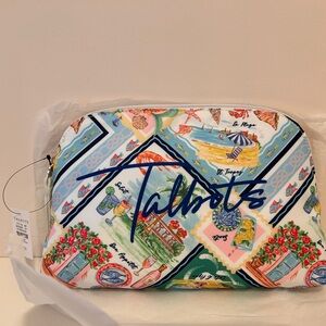Talbots Colorful Travel Print Cosmetic Bag